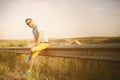 Handsome man outdoors portrait Royalty Free Stock Photo