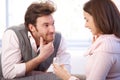Handsome man proposing to woman Royalty Free Stock Photo