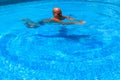 Handsome man relaxing in swimming pool Royalty Free Stock Photo