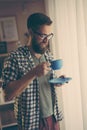 Man drinking coffee Royalty Free Stock Photo