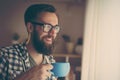 Portrait of a man drinking coffee Royalty Free Stock Photo