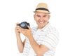 Handsome man taking picture Royalty Free Stock Photo