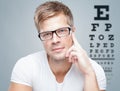 Handsome man wearing glasses Royalty Free Stock Photo