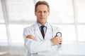 Handsome mature doctor Royalty Free Stock Photo
