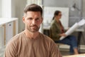 Handsome Mature Man in Office Royalty Free Stock Photo