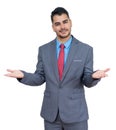 Handsome mexican hipster businessman with suit