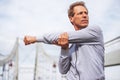 Handsome man during morning run Royalty Free Stock Photo