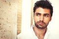 Handsome model man portrait. Hope and success Royalty Free Stock Photo