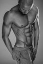 Handsome muscular man shirtless Royalty Free Stock Photo