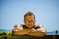 Handsome Muscular Shirtless Hunk Man Outdoor Royalty Free Stock Photo