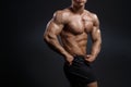 Handsome power athletic young man with great physique Royalty Free Stock Photo