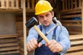 Handsome repairman holding tools Royalty Free Stock Photo