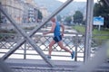 Handsome senior man jogging Royalty Free Stock Photo