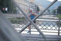 Handsome senior man jogging Royalty Free Stock Photo