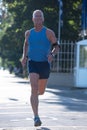 Handsome senior man jogging Royalty Free Stock Photo