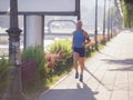 Handsome senior man jogging Royalty Free Stock Photo