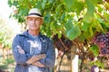 Handsome senior man in straw hat Royalty Free Stock Photo