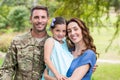 Handsome soldier reunited with family