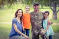 Handsome soldier reunited with family