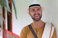 Handsome South American man wearing hat Royalty Free Stock Photo