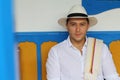 Handsome South American man wearing hat Royalty Free Stock Photo