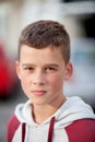 Handsome teenage boy looking at camera Royalty Free Stock Photo