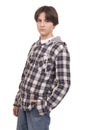 Handsome teenager with hand in pocket Royalty Free Stock Photo