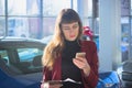 Handsome teenager talking on a mobile phone. Royalty Free Stock Photo