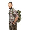 Handsome traveler with backpack