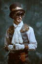 Victorian steampunk man