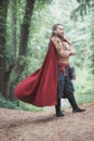 Handsome Warrior Viking man in fluttering cloak