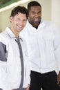 handsome workers professional painters smiling Royalty Free Stock Photo