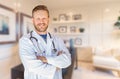 Handsome Young Adult Male Doctor With Beard Inside Office Royalty Free Stock Photo
