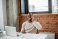 Smiling African American businessman, horizontal portrait Royalty Free Stock Photo