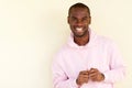 Handsome young african american man smiling with hoodie Royalty Free Stock Photo