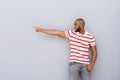 Handsome young african man pointing Royalty Free Stock Photo