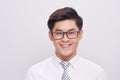 Handsome young asian business man smiling Royalty Free Stock Photo