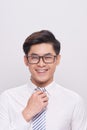 Handsome young asian business man smiling Royalty Free Stock Photo