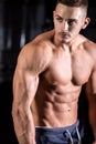 Handsome young bodybuilder Royalty Free Stock Photo