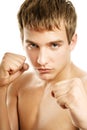 Handsome young boxer Royalty Free Stock Photo