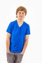 Handsome young boy in studio Royalty Free Stock Photo