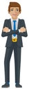 Business Man Cartoon Character Mascot