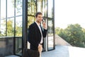 Handsome young business man wearing suit Royalty Free Stock Photo