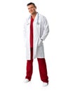 Handsome young doctor in medical gown, Royalty Free Stock Photo