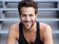 Handsome young man with beard smiling Royalty Free Stock Photo