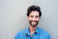 Handsome young man with beard smiling Royalty Free Stock Photo