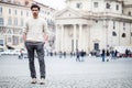 Handsome young man in the city Royalty Free Stock Photo