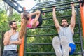 Handsome young man doing leg raises during six-packs abs workout Royalty Free Stock Photo