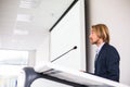 Handsome young man giving a speech Royalty Free Stock Photo