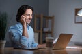 Handsome young man having conversation on cellphone. Royalty Free Stock Photo